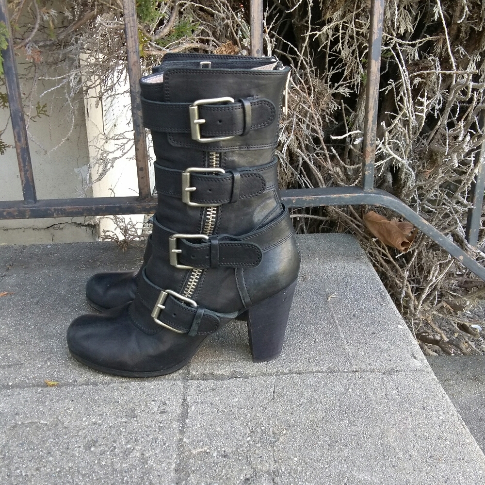 Chloe Strappy Buckle Boots - Picture 2 of 8